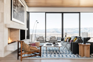 Mountain modern interior design in a custom Park City, Utah home.